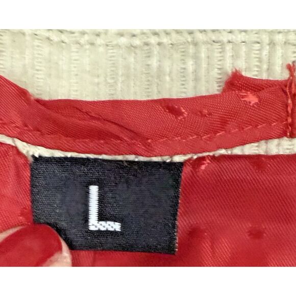 Franky Max Men's Corduroy Sport Coat L Khaki Embroidered Embellished  Motto READ - Picture 7 of 16